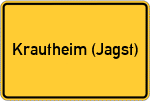 Place name sign Krautheim (Jagst)