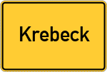 Place name sign Krebeck