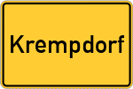Place name sign Krempdorf