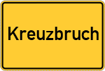 Place name sign Kreuzbruch