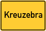 Place name sign Kreuzebra