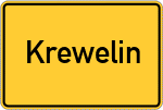 Place name sign Krewelin