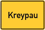 Place name sign Kreypau