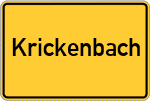 Place name sign Krickenbach