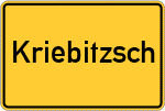 Place name sign Kriebitzsch