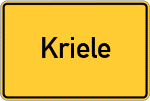 Place name sign Kriele