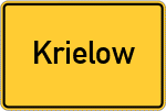 Place name sign Krielow