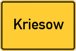 Place name sign Kriesow