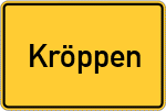 Place name sign Kröppen, Pfalz