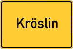 Place name sign Kröslin