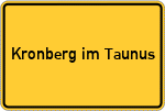 Place name sign Kronberg im Taunus