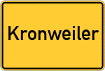 Place name sign Kronweiler