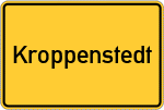 Place name sign Kroppenstedt