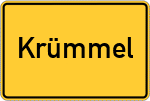 Place name sign Krümmel, Westerwald