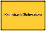 Place name sign Krumbach (Schwaben)