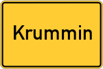 Place name sign Krummin