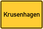 Place name sign Krusenhagen