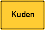 Place name sign Kuden