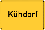 Place name sign Kühdorf