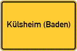 Place name sign Külsheim (Baden)