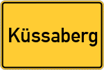 Place name sign Küssaberg