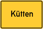 Place name sign Kütten