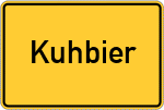 Place name sign Kuhbier