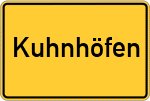 Place name sign Kuhnhöfen