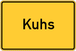 Place name sign Kuhs