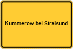 Place name sign Kummerow bei Stralsund