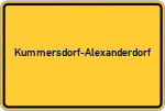 Place name sign Kummersdorf-Alexanderdorf