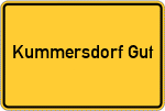 Place name sign Kummersdorf Gut