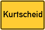 Place name sign Kurtscheid