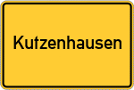 Place name sign Kutzenhausen, Kreis Augsburg