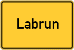 Place name sign Labrun