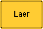 Place name sign Laer, Kreis Steinfurt