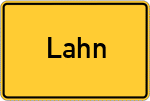 Place name sign Lahn, Hümmling