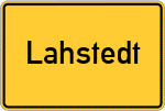 Place name sign Lahstedt
