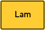 Place name sign Lam, Oberpfalz