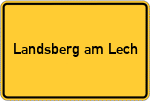Place name sign Landsberg am Lech