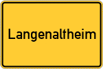Place name sign Langenaltheim