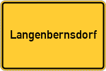 Place name sign Langenbernsdorf
