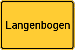 Place name sign Langenbogen