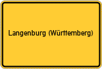 Place name sign Langenburg (Württemberg)