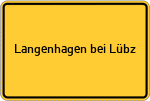 Place name sign Langenhagen bei Lübz