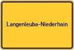 Place name sign Langenleuba-Niederhain