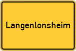 Place name sign Langenlonsheim