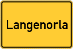 Place name sign Langenorla