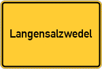 Place name sign Langensalzwedel