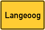 Place name sign Langeoog